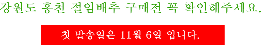 성원컴퍼니 홍천농산물 강원도 홍천 절임배추 배추 김장배추 20kg